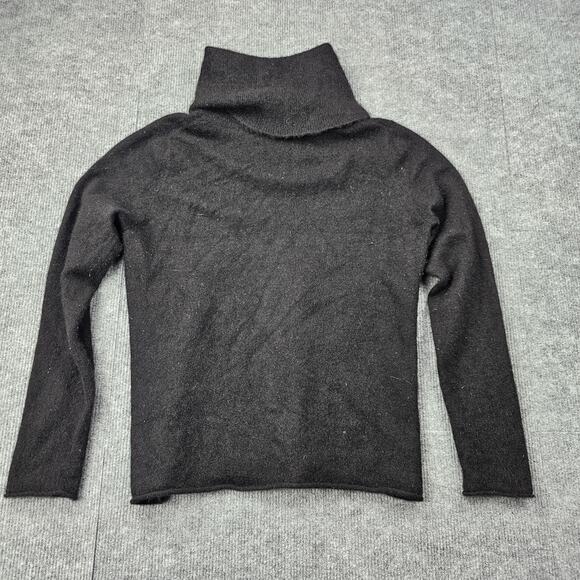 Marisa Christina Sweater Womens XL Black Cashmere Turtleneck Cozy Minimal Staple - Picture 5 of 5